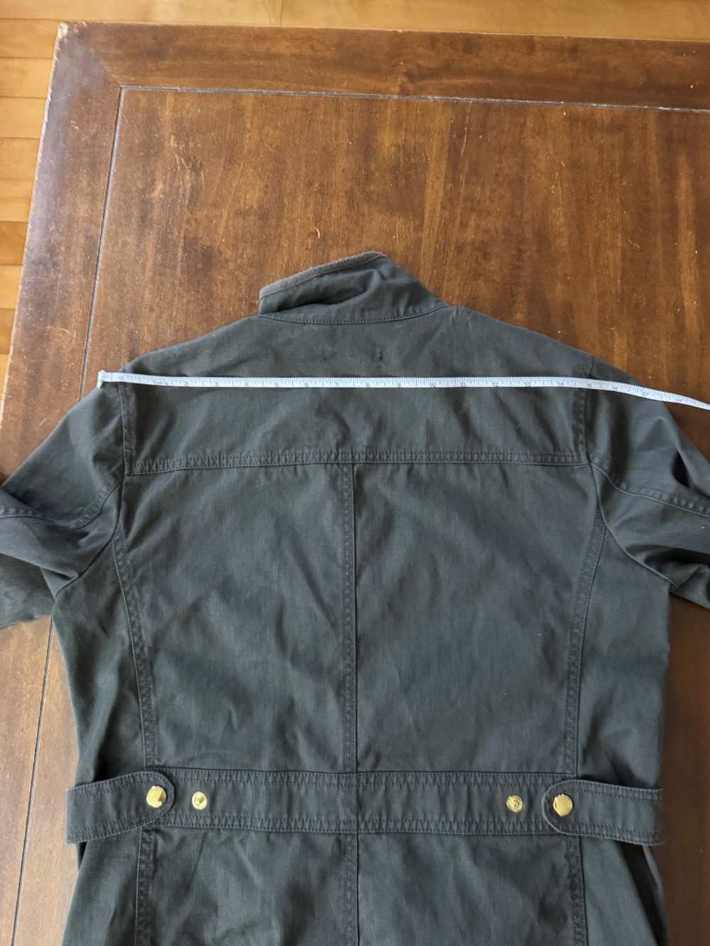 J.Crew Mercantile Olive Utility Jacket Small | Gold Hardware Field Jacket - Picture 12 of 13
